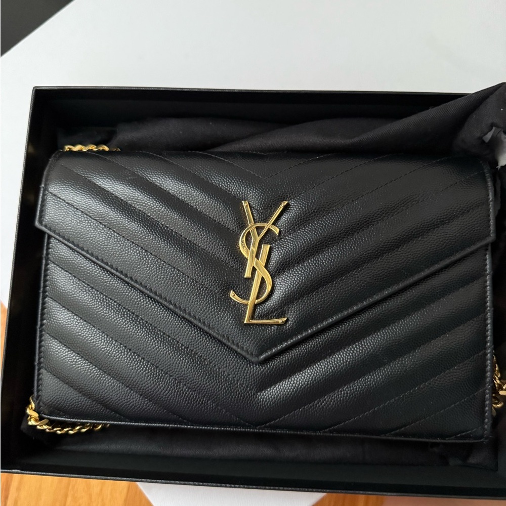Yves Saint Laurent Black Quilted Leather Shoulder Bag